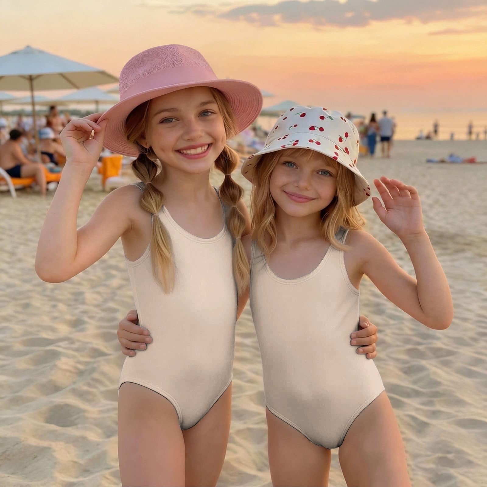

Girls One Piece Swimsuit Summer Kids Swimwear Sleeveless Casual Beachwear Lightweight Comfortable Fit for Swimming and Outdoor Activities 110