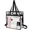 Versatile Transparent PVC Tote: Foldable Crossbody Handbag & Shoulder Bag for Shopping, Beach, and Travel