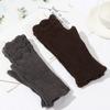 Mitaines élastiques douces sans doigts d'hiver, gants tricotés, chauffe-bras chauds épais