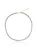 Bien Vetu 3Mm Carved Black Spinel Gold Ring Layered Necklace