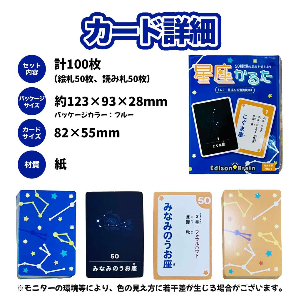 EdisonBrain Karuta Trivia Card Game for Everyone To Speed Challenge Play, (Constellations)