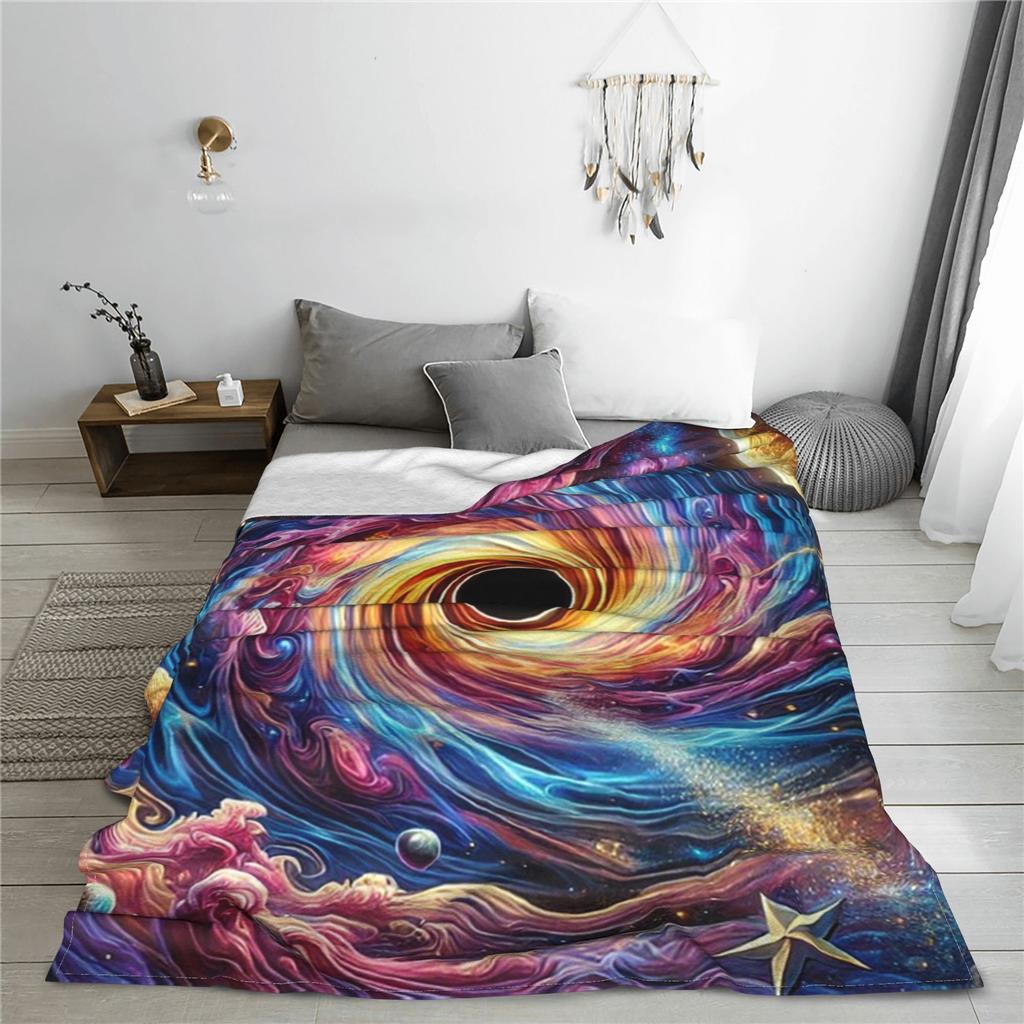 Ethereal Vortex Blanket Breathable Fleece Sofa Throw Blanket for Home Bedroom Office Throws Bedspread Quilt