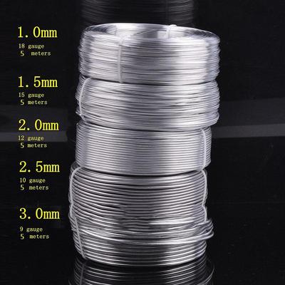 Aluminum Craft Wire 1/1.5/2/2.5/3mm 5m/roll Material DIY Jewelry Making Craft