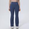 New solid color breathable high waist hip lift tight wide leg pants sports running fitness flared pants yoga clothes women
