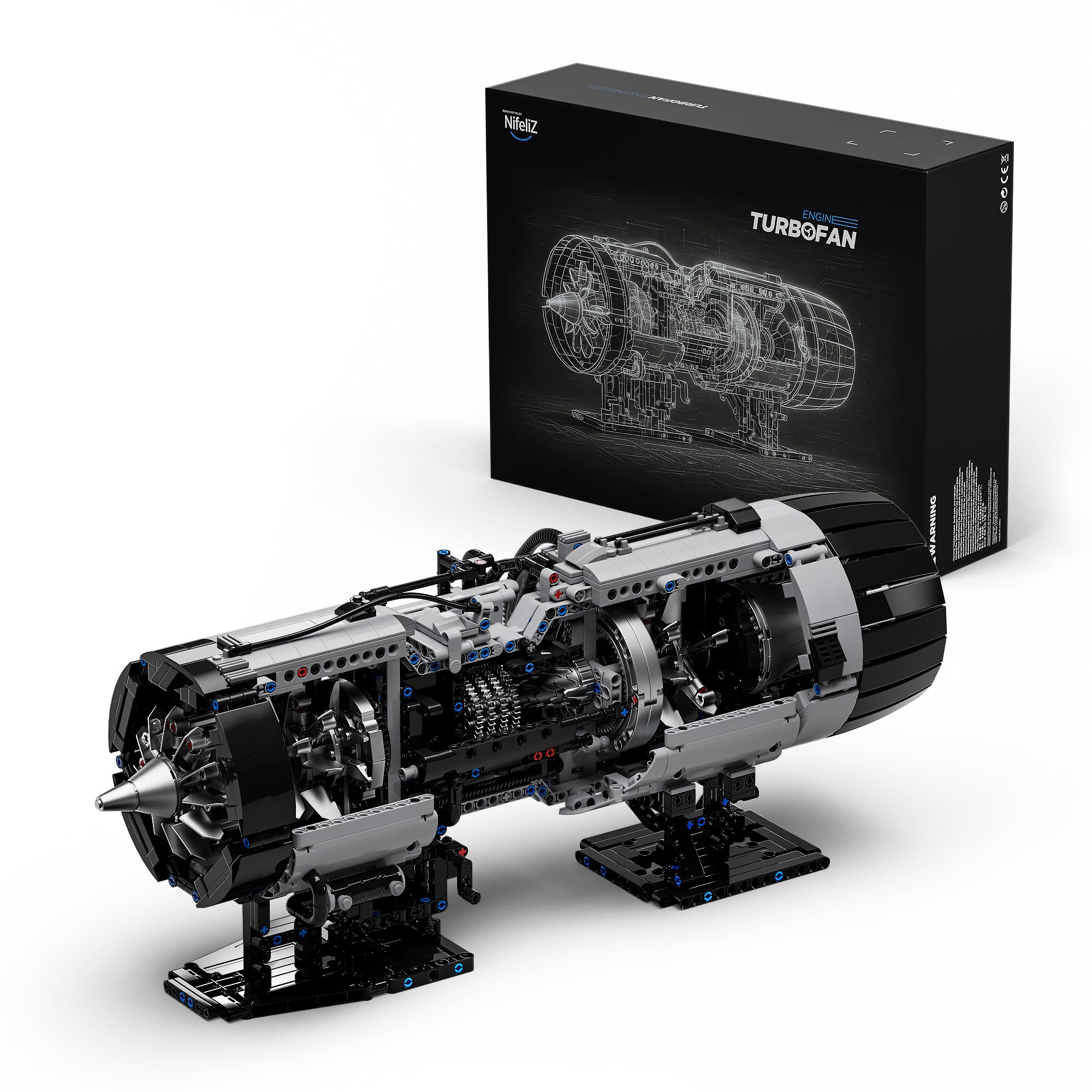 

Nifeliz Turbofan Engine Blocks, Adult Building Blocks Set, Building Model Toy for Office/Home Decor | Birthday Gift (2,216 Pieces, NF10317)