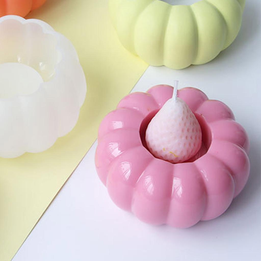 Candle Holder Mould Handmade Concrete Gypsum Mold Lipstick Holder Container Resin Mold Halloween Desktop Ornaments Mold