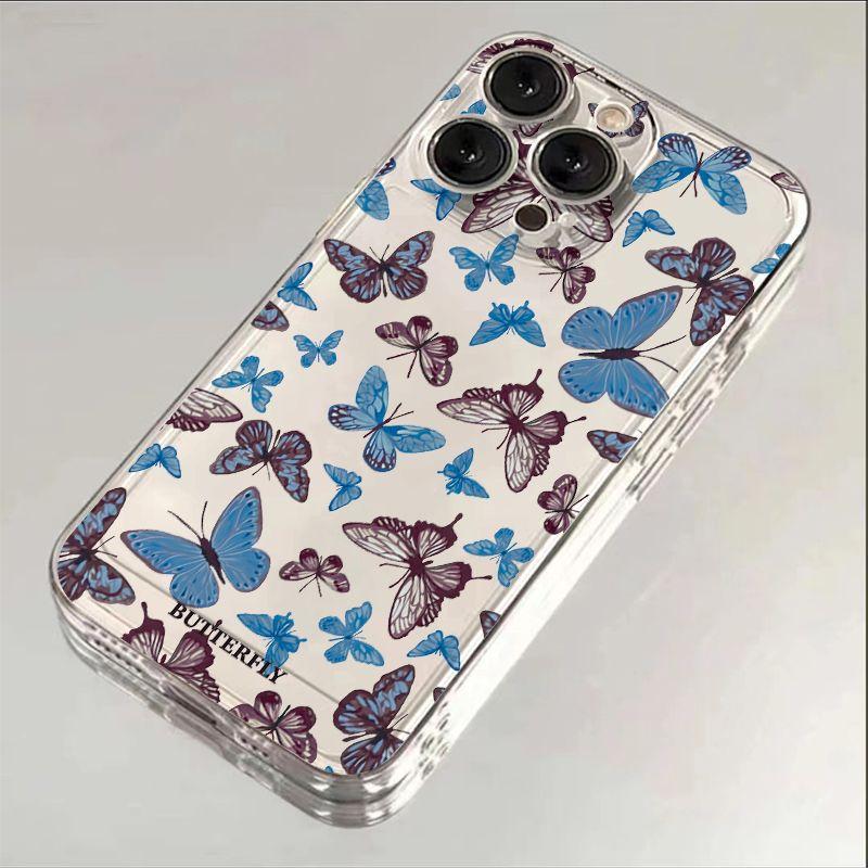 ins beautiful full screen butterfly iPhone 17Pro mobile phone case for Apple 16promax space case 14/15