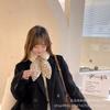 Women Plush Scarf Winter Windproof Warm Simple Plaid Cross Neckerchief For Winter Coat Dress
