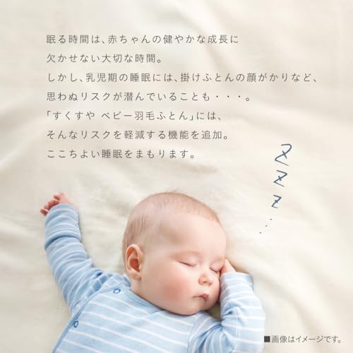 Combi Sukusuya Baby Down Comforter 7-Piece Set, Mini Size [Sleep Bear] with Face-Catching Strap