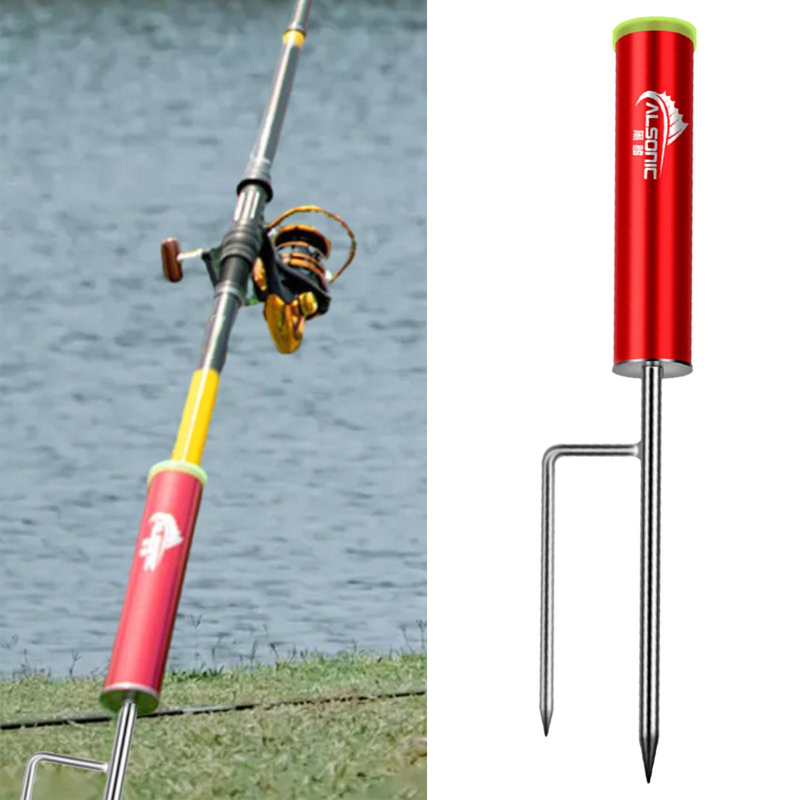 Fishing Rod Holder Fishing Rod Holder Base for Bank Shore Outdoor River красный