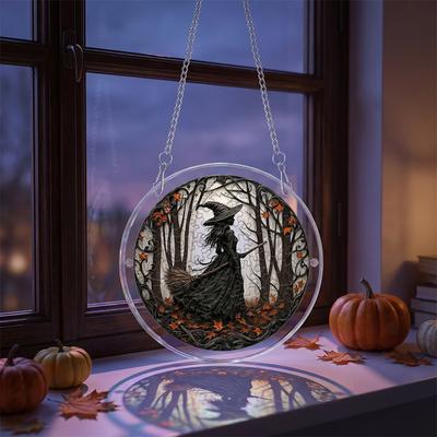 Halloween Acrylic Puzzle Suncatcher Window Hanging7.87 Inch Sun Catcher Window Decoration