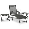 Day and Night - Day and Night Garden Furniture Set 3 Pieces Textilene Black Aluminum