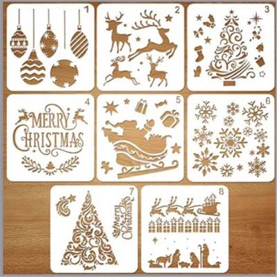 Useful Album Lace Ruler Christmas Craft Practical Drawing Template Drawing Die Hollow DIY Stencil