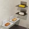 Patch Model Aluminum Alloy Soap Holder Wall Mounted Perforation-free Drain Water Soap Dish Multifunction Drain Space