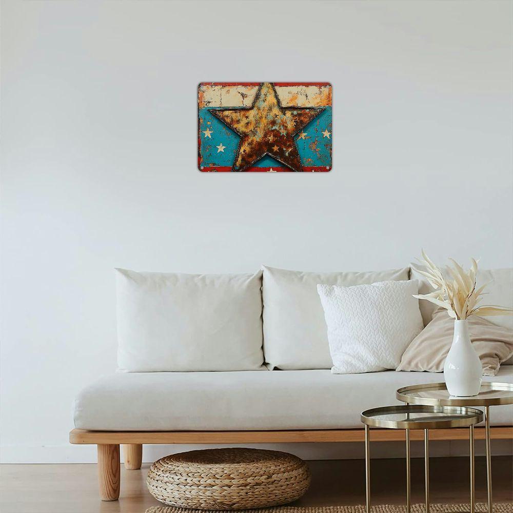 2D flat 30*20cm Wooden It Features Bold Stars Five Pointed Star Image Printing Wooden Sign Best Friend Birthday Gift