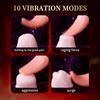 2-i-1 Realistisk Tungvibrator & Klitoris G-punktsstimulator - 10 Suglägen, USB Uppladdningsbar