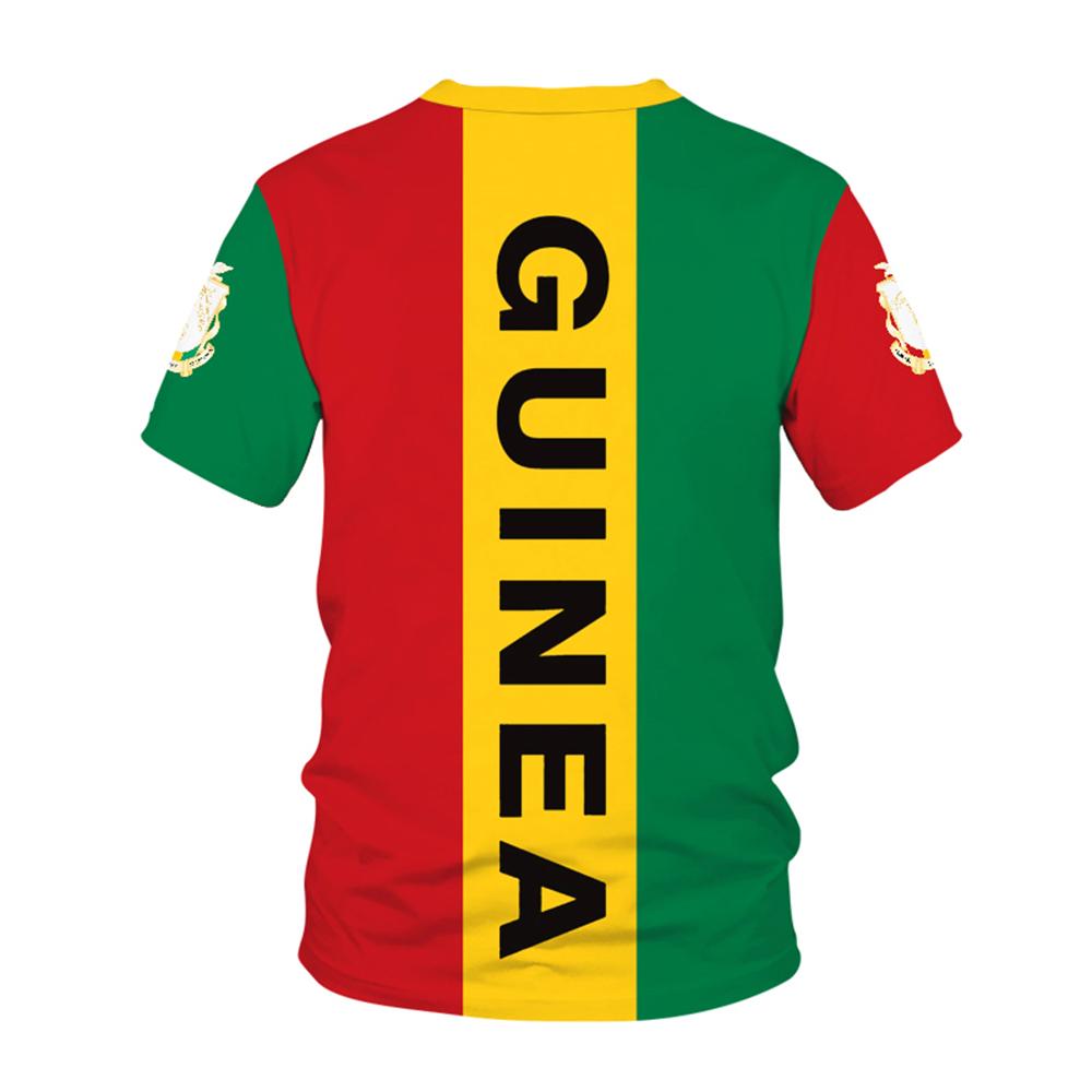 Guinea National Flag Pattern T-shirt Men's Hot Sale New Summer Women's Short-sleeved T-shirt Tops Shirt Children's 3D
