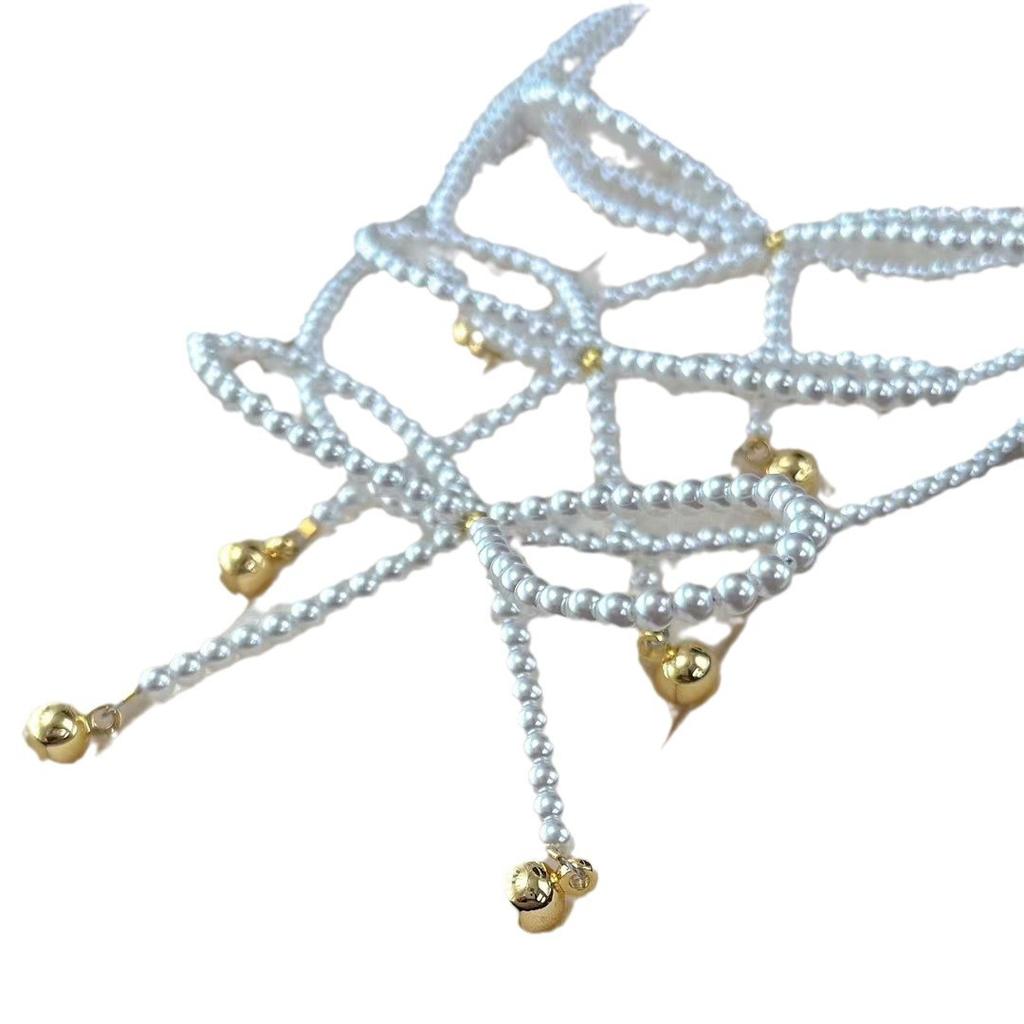 Vintage Romantisch Starkes Licht Perfekter Kreis Künstlicher Kristall Schleife Schlüsselbein Kette Halskette