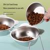 Elevated 304 Stainless Steel Pet Bowl - Cat & Dog Water/Food Dish with Neck Protection Stand