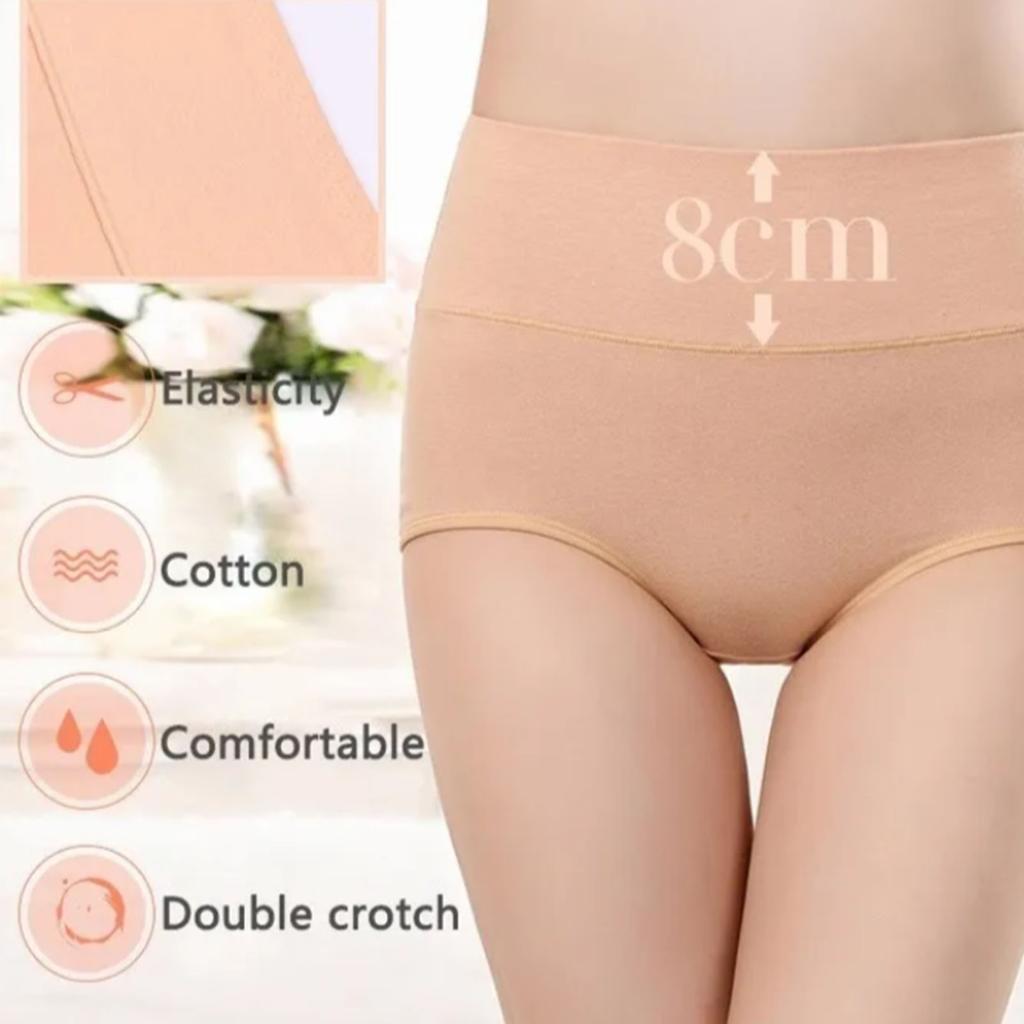 6pcs Mid Waist Underwear Women Soft Breathable Elegant Cotton Pure Color Panties for Daily Life L Assorted Color L