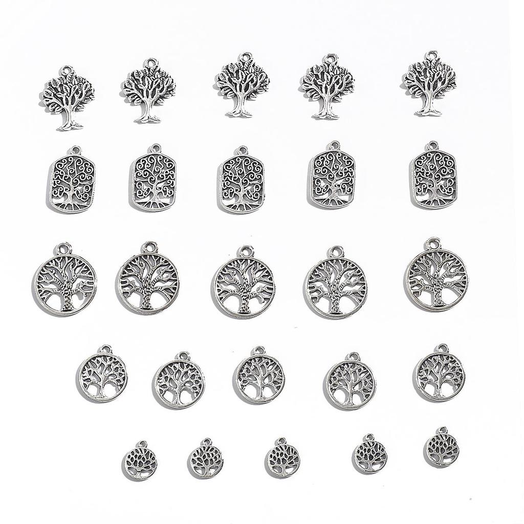 Alloy Hollow Tree Shape Accessories For Jewelry Component Making DIY Necklace Bracelet Charm Decoration