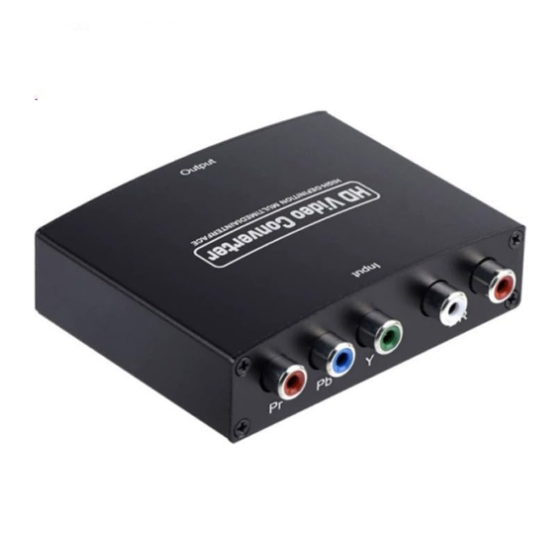 SAIZHUO Component YPbPr to HDMI Converter Kit RGB to HDMI Adapter with HDMI and Component Cables for 1080 HDTV - (Black)