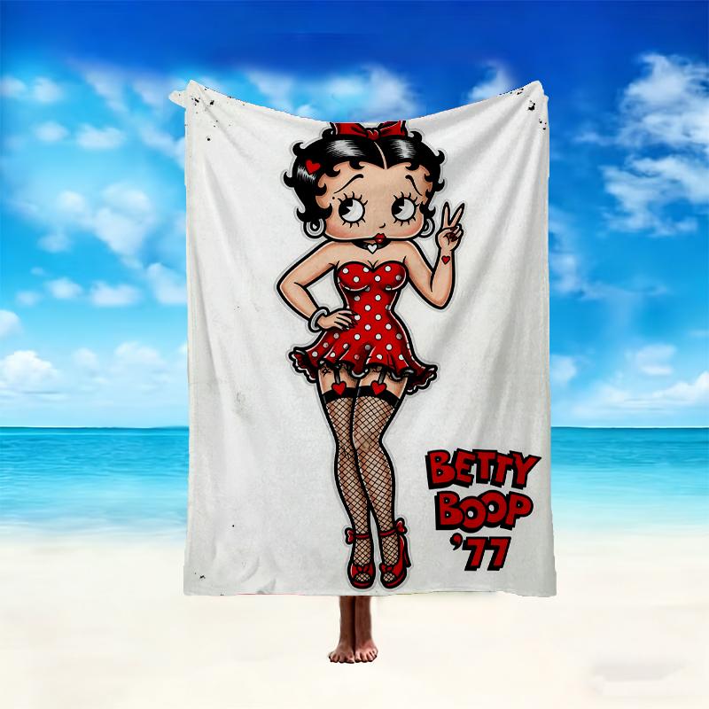 1pc Snug Betty Boop Blanket, Lightweight & Durable Print Blanket, Perfect for Home, Couch, Bed, Picnic, Travel, Office