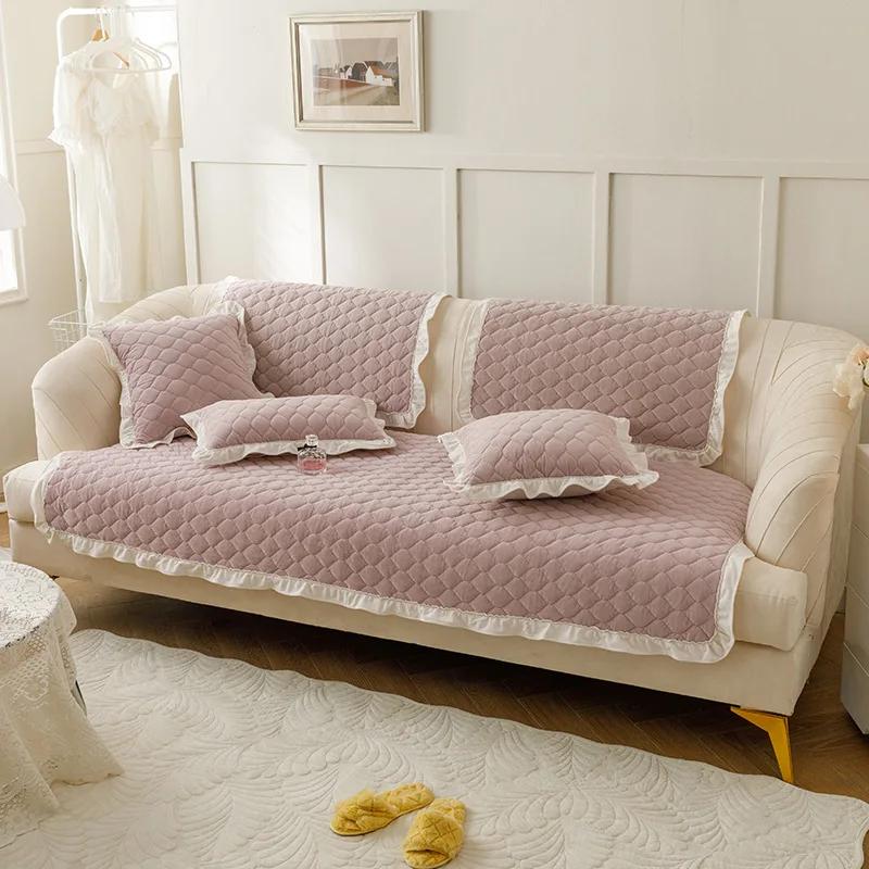 

Утолщенная теплая подушка для дивана на четыре сезона, ткань для подушек в скандинавском простом стиле, плюшевая подушка для дивана, зима 70x70