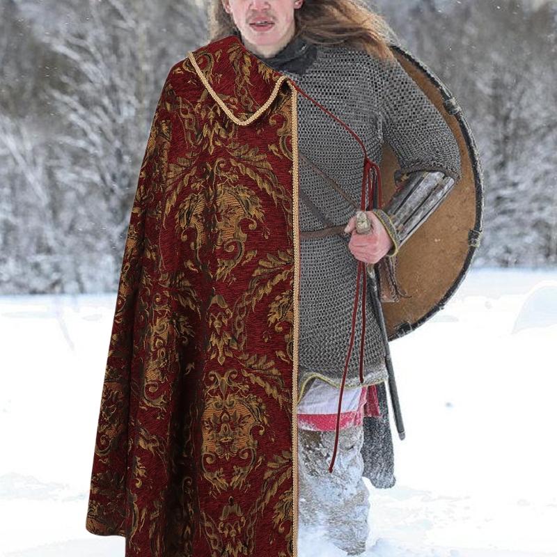 Medieval Renaissances Half Shoulder Cloak Vintage Style Costume Cape With Detachable Strap For Themed Parties Historical Reenactment