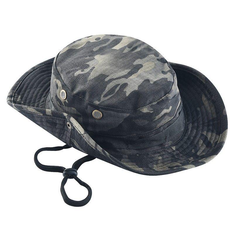 Men's Tactical Sun Protection Hat: Large Brim Outdoor Mountaineering, Fisherman & Cowboy Style, Foldable Bennie Hat.