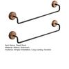 1/2Pcs Modern Style Bathroom Towel Hanger Anti-Rust Simple Installation Wall Mounted Single