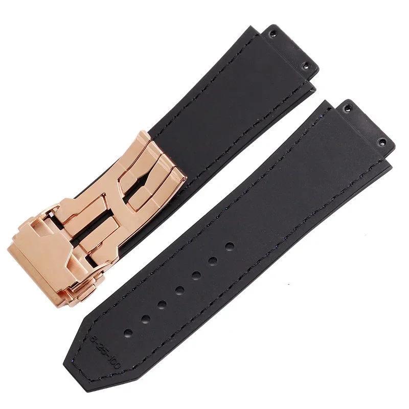 Orologio in Pelle di Mucca per HUBLOT Hengbao Yubo Classic Fusion Big Bang Cinturino in Silicone Pelle Vera Uomo 26-19mm