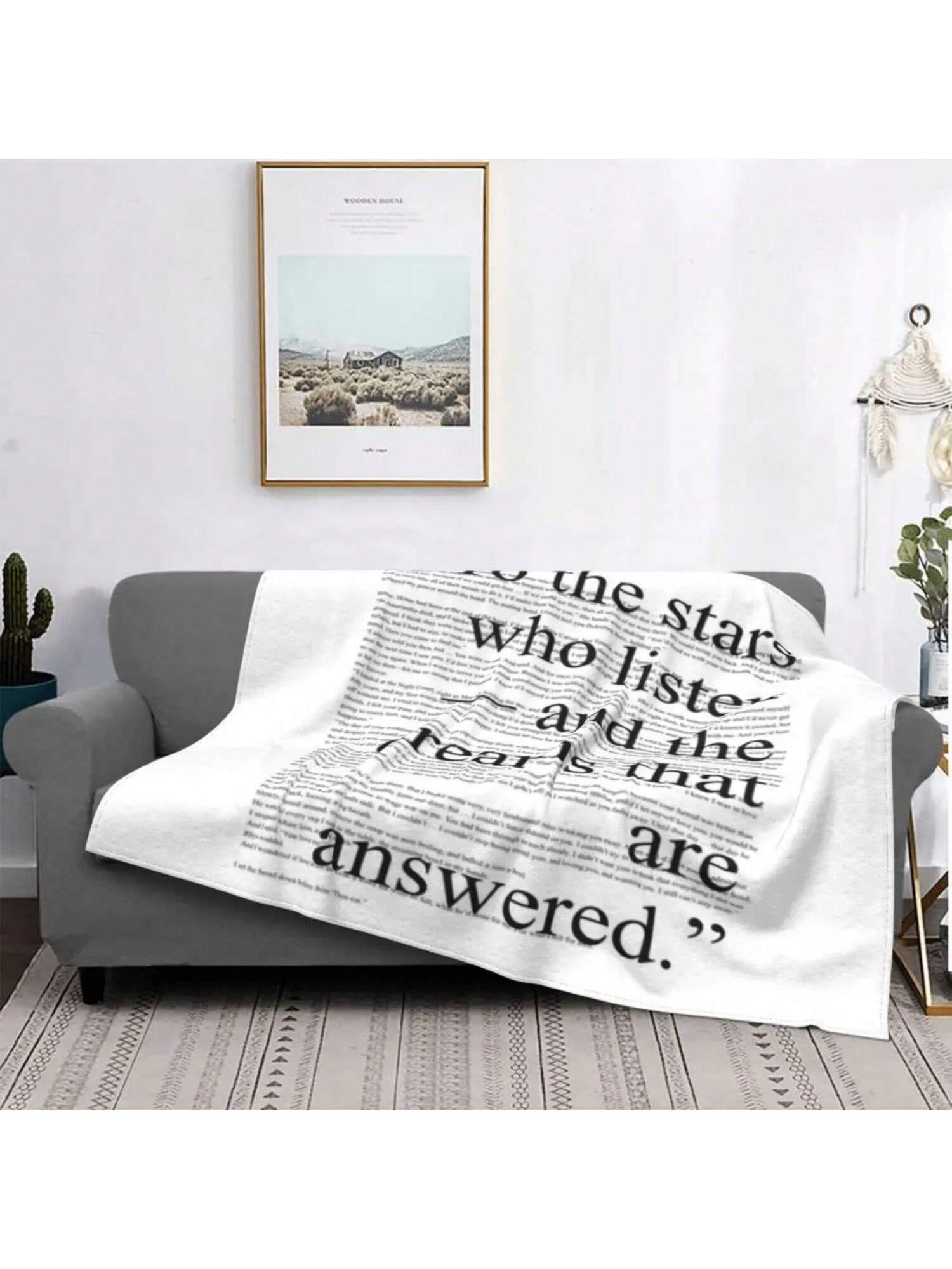 

To The Stars - ACOTAR An Ultra-Soft Micro Fleece Blanket 75X95CM сірий колір