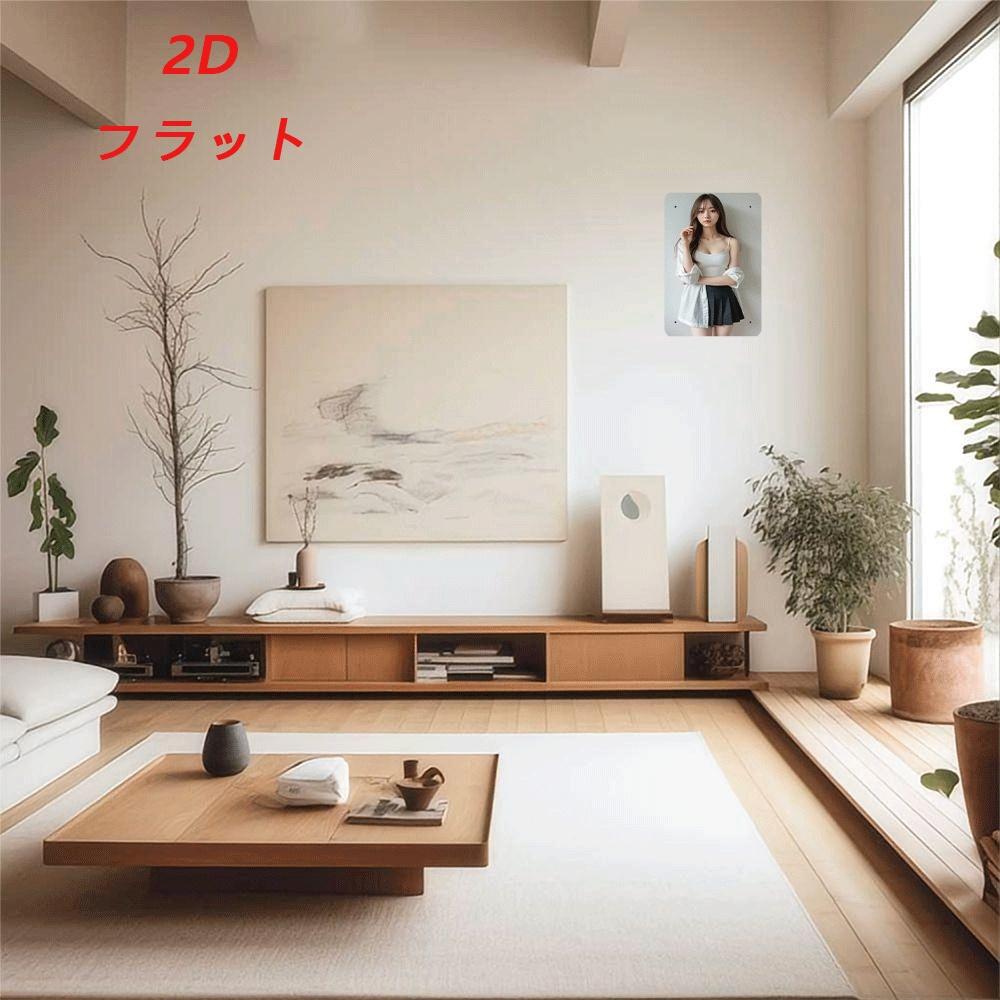 Hisun Tin Sign HD Metal Tin Sign Beautiful Asian Model In White Cami Pleated Skirt Studio Portrait Wall Art Decor