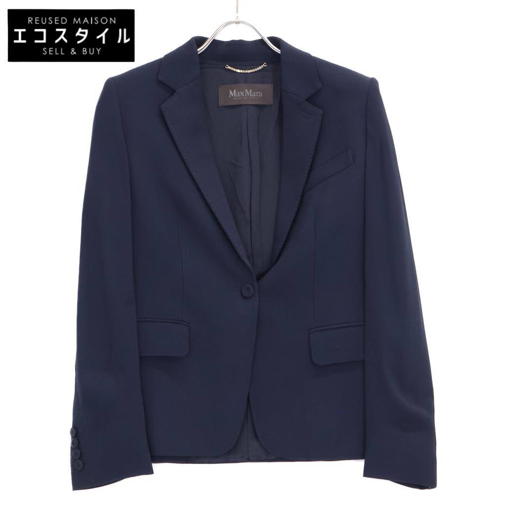 Max Mara Navy Pianoforte Tailored Jacket Jacket 36 NavyUsed