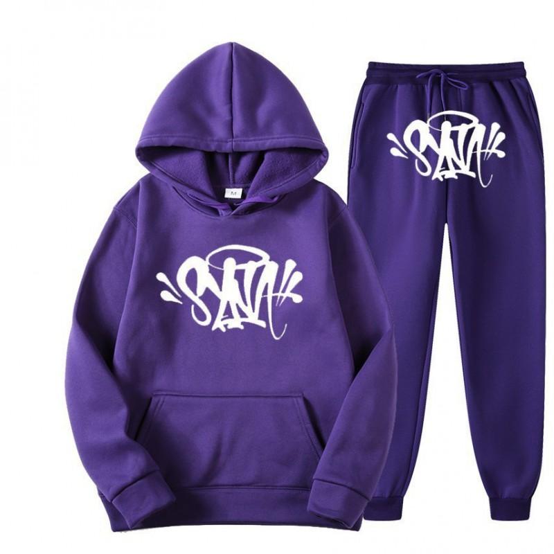 Set Felpa Streetwear Uomo Donna Outfit Casual Felpa con Grafica Stampata Syna Tuta