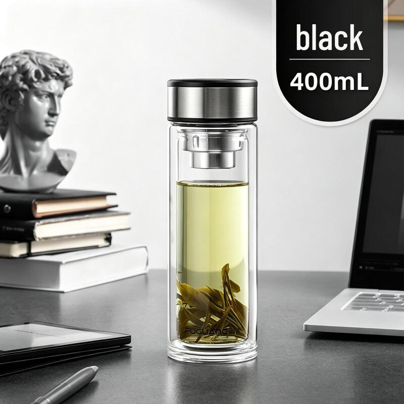 Fuguang Double-Walled Glass Tea Infuser Bottle
