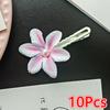 10Pcs Multicolor Duckbill Hair Clip Orchid Floral Hair Clip Gifts Side Bangs Clip  Hair Accessory