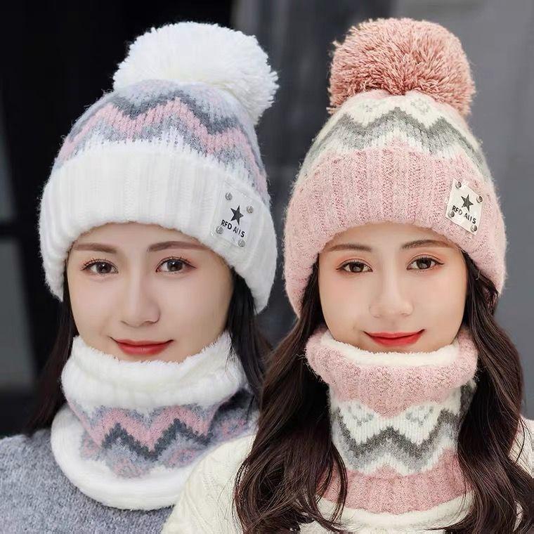 Autumn and Winter Korean Style Casual Ear Protecting Woolen Cap  Thickened and Fleece Warm Woolen Student Cycling Knitted Cap