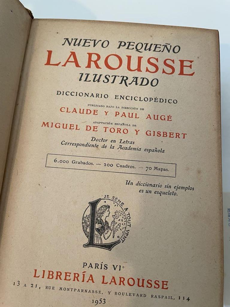 [USED] Antique Spanish Dictionary with Illustrations