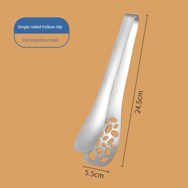 304 Stainless Steel Tongs Kitchen Food Tongs Steak Tongs Household Food Tongs Anti-Scald Barbecue Tongs Meat Tongs