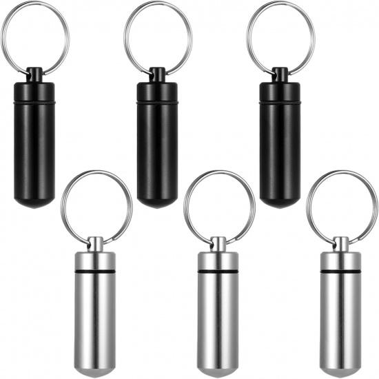 Cremation Jewelry for Ashes - 6 PCS Urn Necklaces for Ashes,Cylinder Vial Cremation Urn Key Chains, Necklace Keepsake Ashes Memorial Jewelry