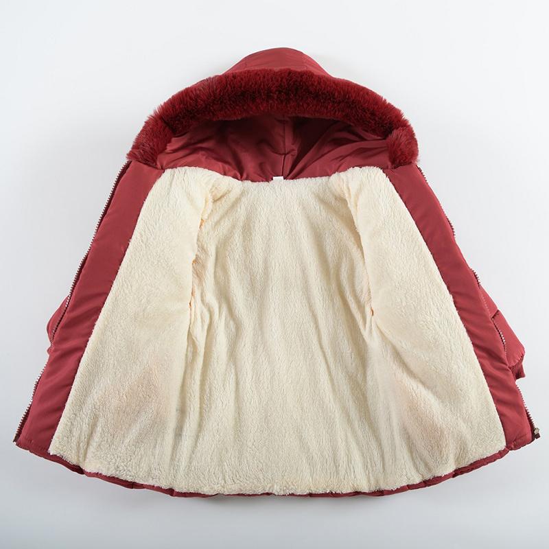 Fjärilsflicka Vinterjacka Barn Förtjockad Jacka Barn Bomullsvadderade Kläder Vinterjacka