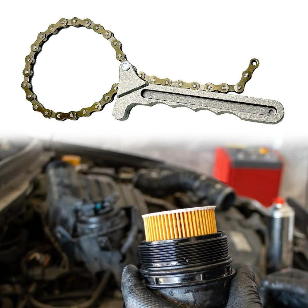 High Quality Oil Filter Chain Grip Adjustable Engine Oil Filter Wrench  Maintenance