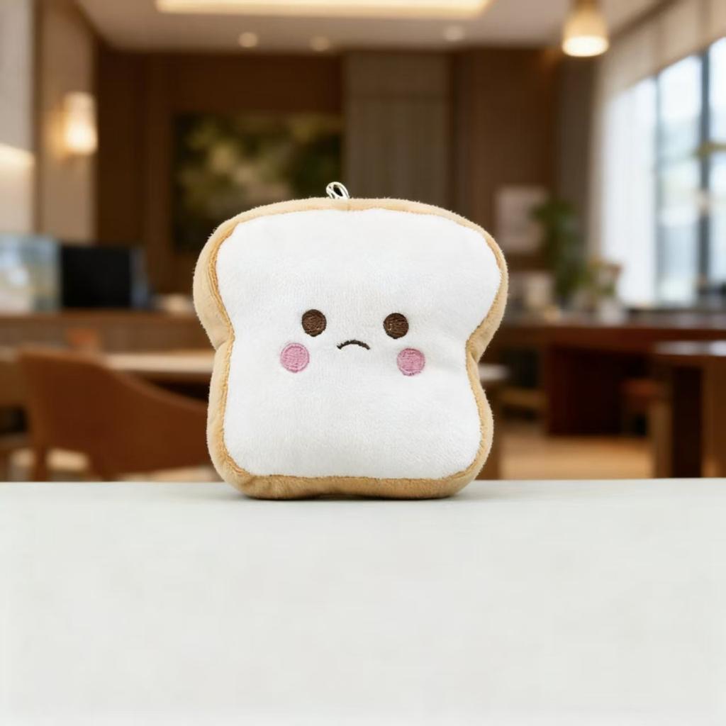 Cute Cute Donut Toast Plush Toy Doll Small Bread Bag Pendant Keychain Doll Doll