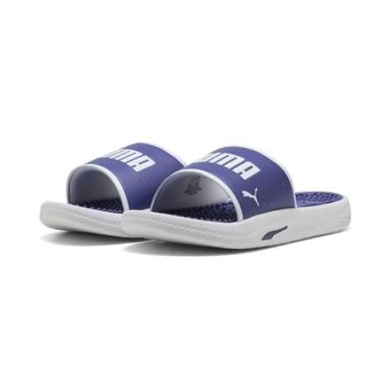 PUMA SOFTRIDE Slide Massage 2025 Crystal White Size cm Sandals, Men's, 383062, Spring/Summer Colors Blue, (09), 27.0
