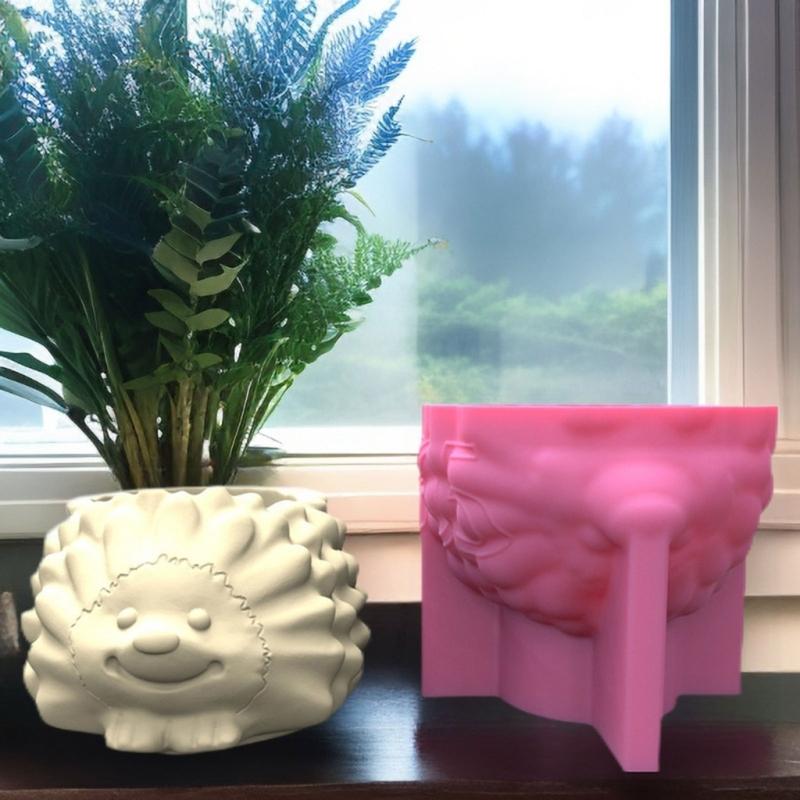 Silicone Mold 3D Hedgehog Flower  Mould  Handmade Crafts Plaster Candle Crystal Epoxy Resin Mold for Home Decors