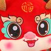 Chinese Style Cartoon Zodiac Dragon Plush Doll Year of 2024 Mascot Lucky Red Dragon Plushies Soft Stuffed Animal Doll Festival Home Party Decoration