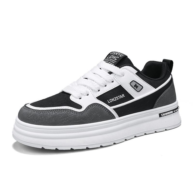 

Thick-soled heightening shoes men s shoes spring and autumn new trendy students flat bottom low-top sports and leisure board shoes men s trendy shoes 39