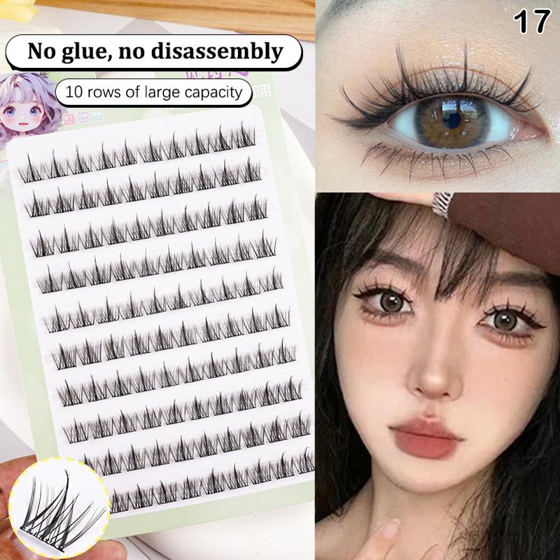 

10 Rows Eyelash Extensions Curling Up Volume False Eyelashes Diy Cosplay Makeup For Women And Girls Cosmetic Supplies